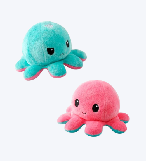 TeeTurtle Reversible Octopus Plushie 4-Inch